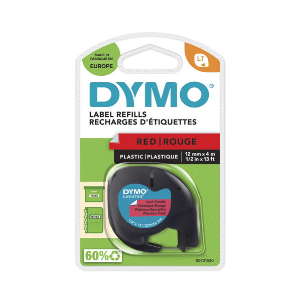 Picture of DYMO 91200 12MM X 4M WHITE PAPER LETRATAG TAPE